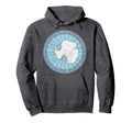 Antarctic Map Minimalist Distressed 80S Hoodie - Aesthetic Graphic Unisex - T-Shirt, Sweatshirt, Hoodie
