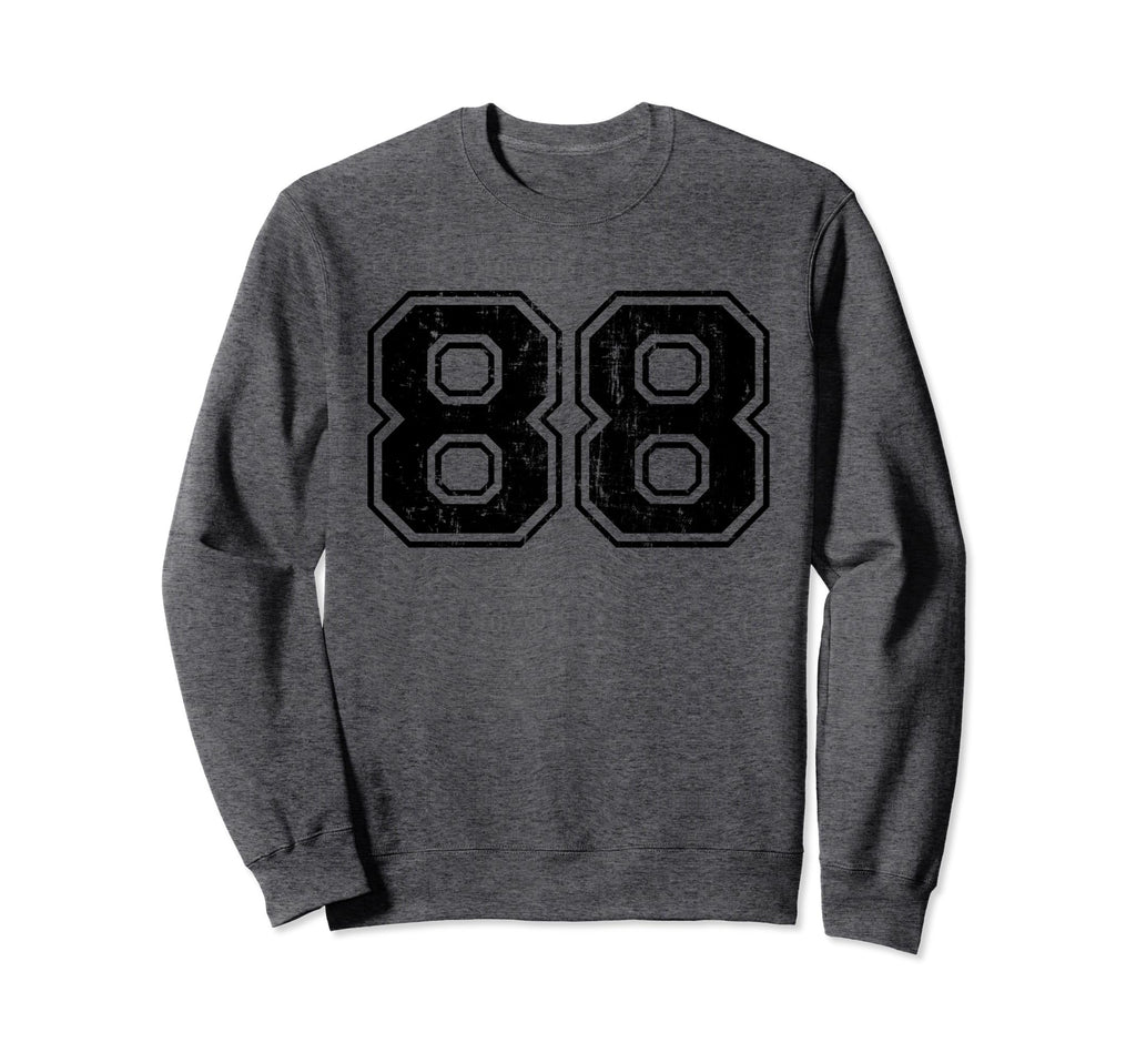 Number 88 Varsity Distressed Sport Sweatshirt - Aesthetic Graphic Unisex - T-Shirt, Sweatshirt, Hoodie