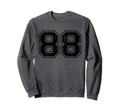 Number 88 Varsity Distressed Sport Sweatshirt - Aesthetic Graphic Unisex - T-Shirt, Sweatshirt, Hoodie