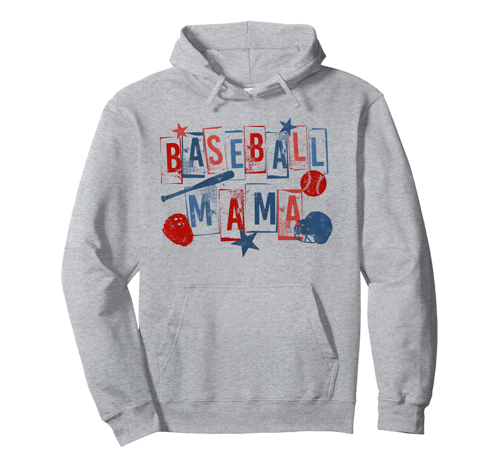 Baseball Mama Mom Mother Game Day Hoodie - Graphic Print Unisex - T-Shirt, Sweatshirt, Hoodie