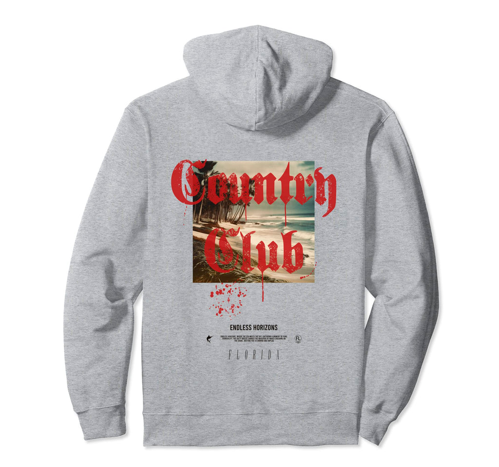 Country Club Florida Fl Tattoo Beach Surf Hoodie - Graphic Print Men Women - T-Shirt, Sweatshirt, Hoodie