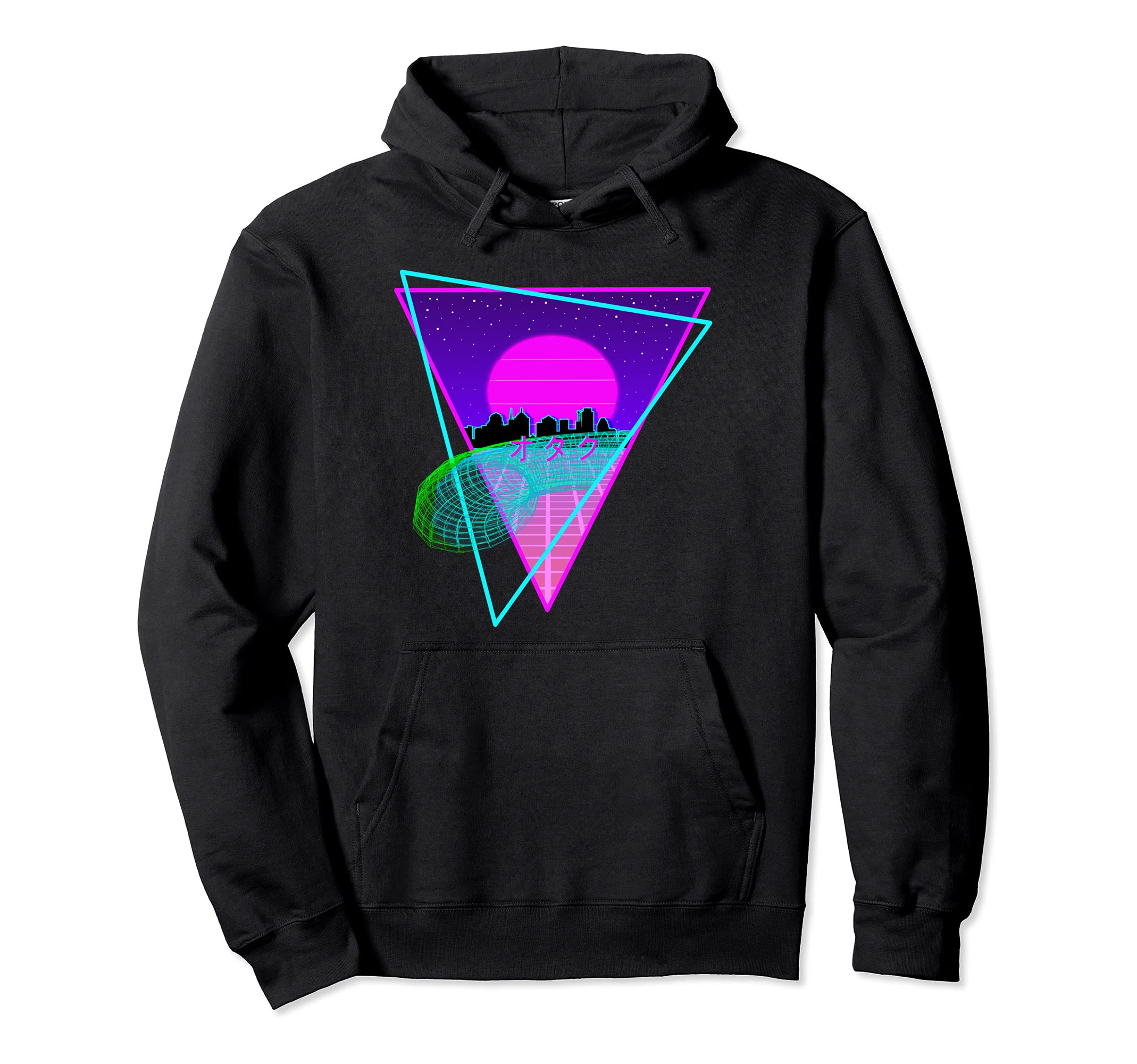 Vaporwave Aesthetic Eighties Art Hoodie - Custom Art Print Unisex - T-Shirt, Sweatshirt, Hoodie