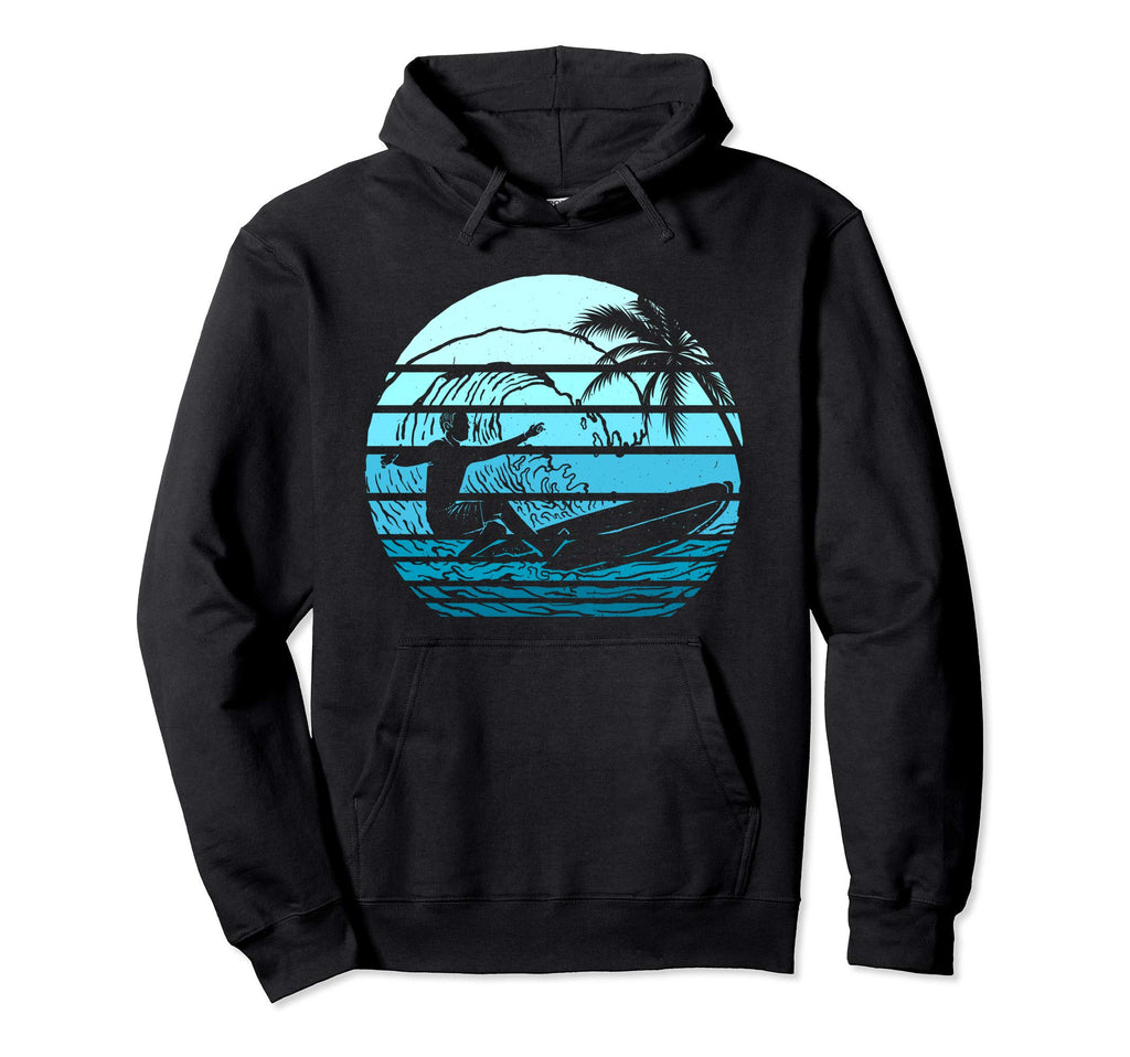 Surf Sunset Surfing Lover Gift Hoodie - Fun Novelty Design for Adults - T-Shirt, Sweatshirt, Hoodie