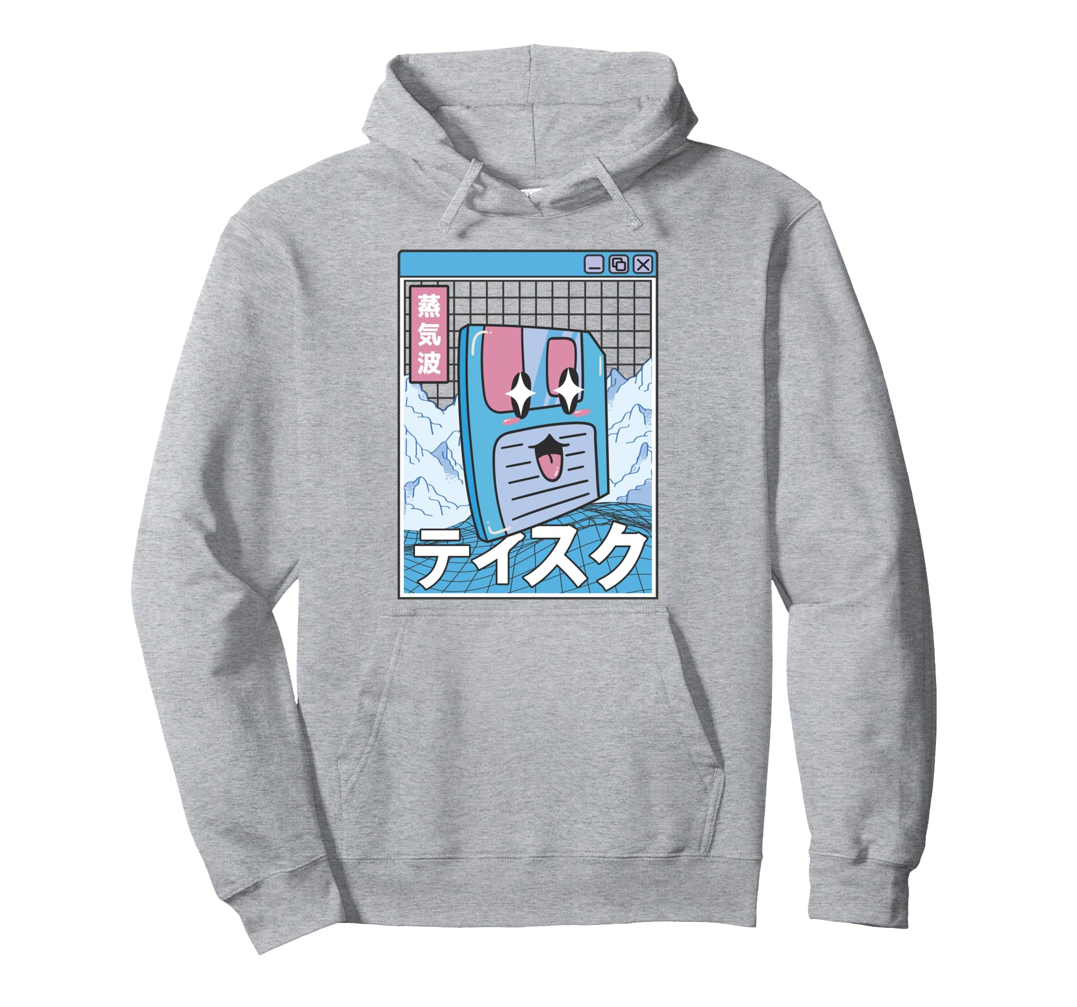Floppy Disk Kawaii Grid Vaporwave Hoodie - Aesthetic Graphic Unisex - T-Shirt, Sweatshirt, Hoodie