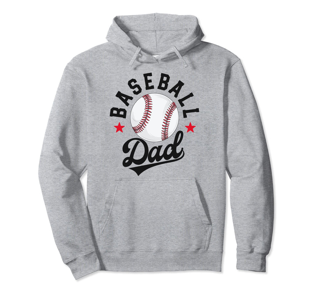 Baseball Dad Matching Family School Ball Hoodie - Novelty Apparel Unisex - T-Shirt, Sweatshirt, Hoodie