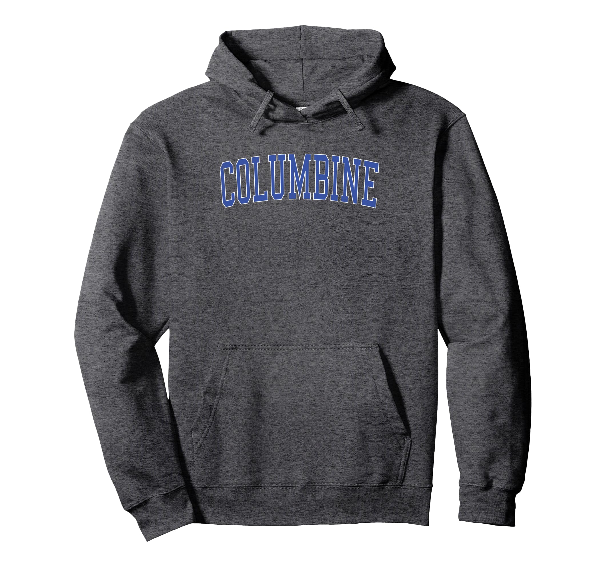 Columbine Co Distressed Blue Varsity Hoodie - Graphic Print Men Women - T-Shirt, Sweatshirt, Hoodie