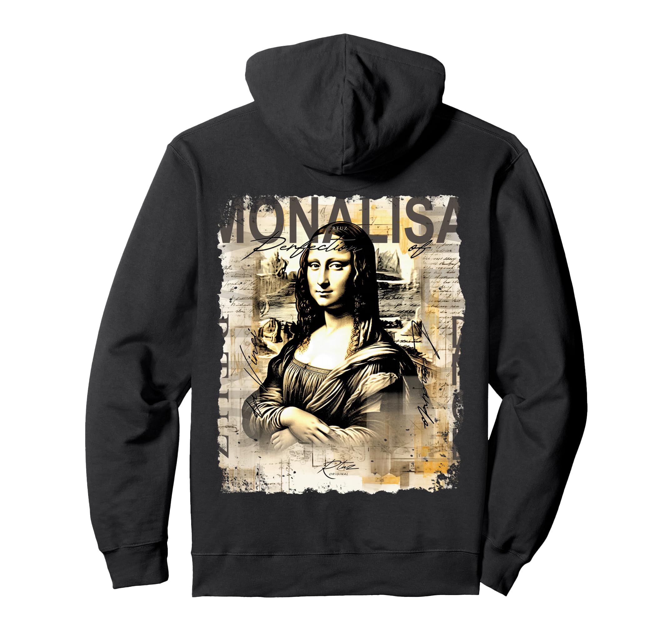 Mona Lisa Art Y2K Back Streetwear Hoodie - Streetwear Style Unisex - T-Shirt, Sweatshirt, Hoodie