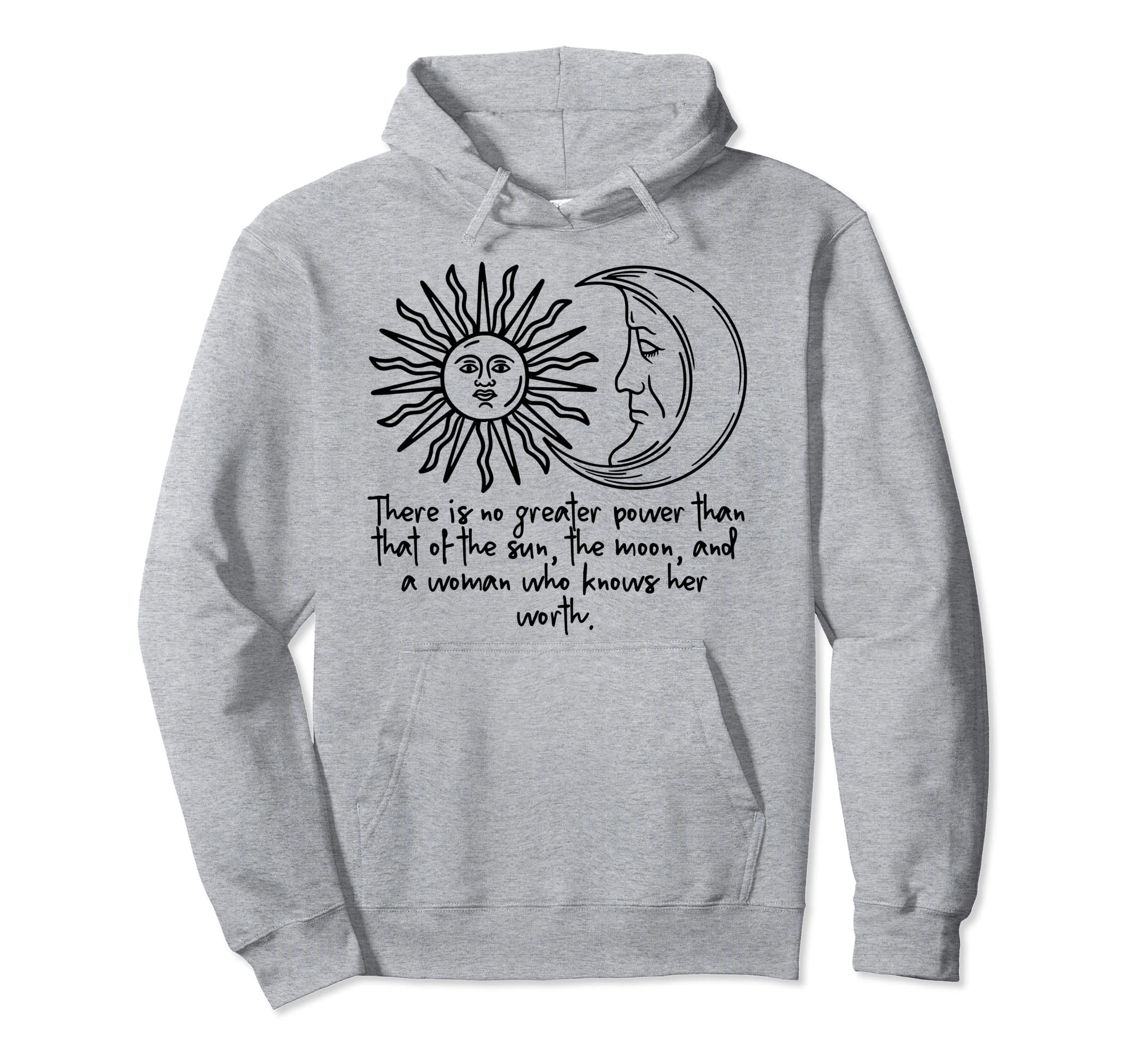 Hippie Moon Sun Empowered Gifts Hoodie - Graphic Print for Adults - T-Shirt, Sweatshirt, Hoodie