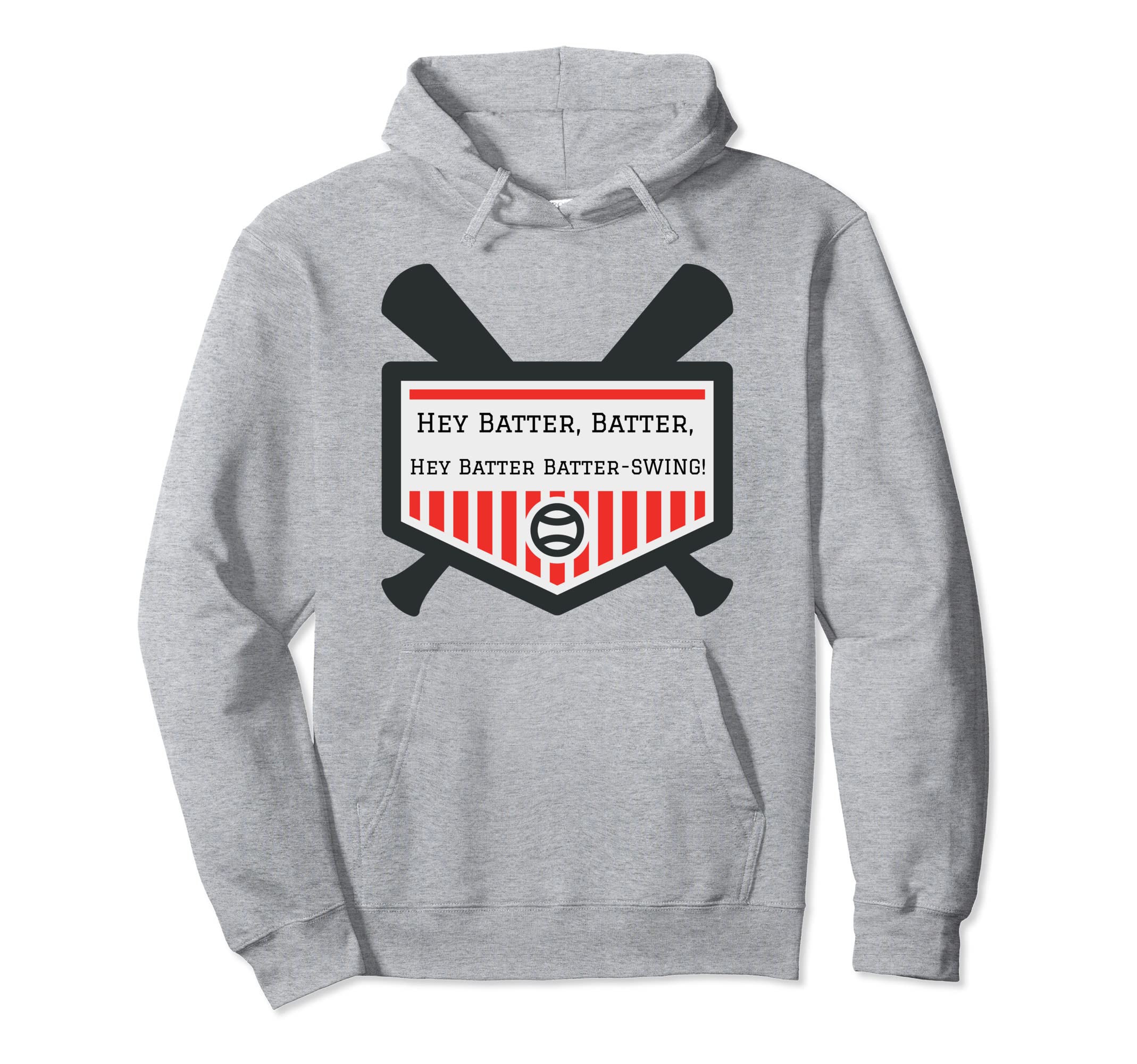 Hey Batter Batter Swing Baseball Mom Dad Hoodie - Graphic Print for Adults - T-Shirt, Sweatshirt, Hoodie
