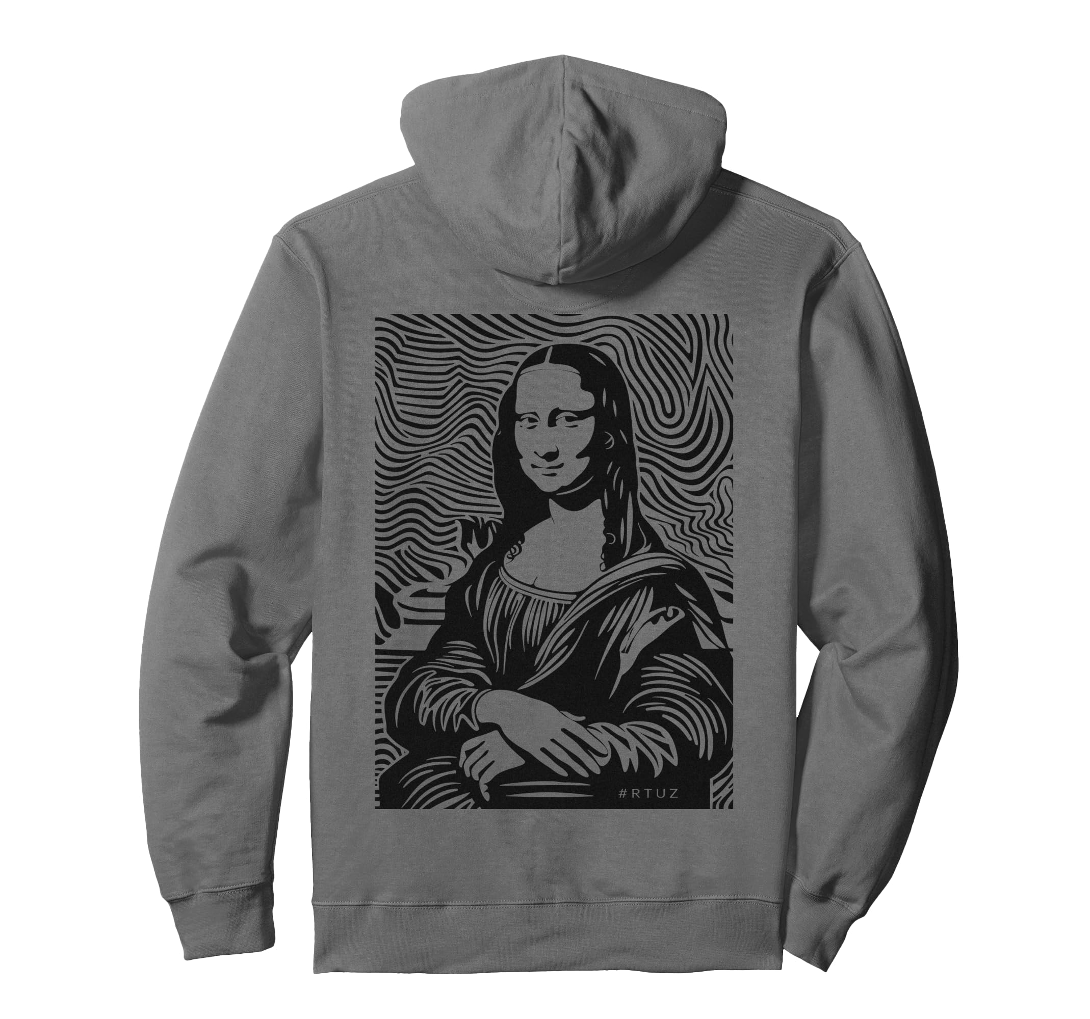 Mona Lisa Art Y2K Back Streetwear Hoodie - Custom Art Print for Adults - T-Shirt, Sweatshirt, Hoodie