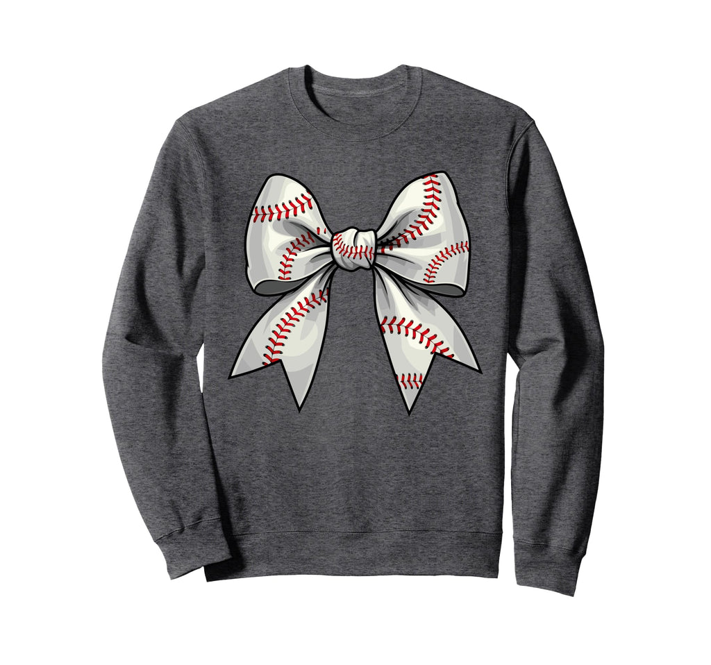 Baseball Coquette Bow Baseball Mom Sweatshirt - Custom Art Print Unisex - T-Shirt, Sweatshirt, Hoodie