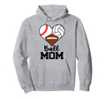 Ball Mom Funny Baseball Volleyball Football Hoodie - Trendy Graphic Unisex - T-Shirt, Sweatshirt, Hoodie