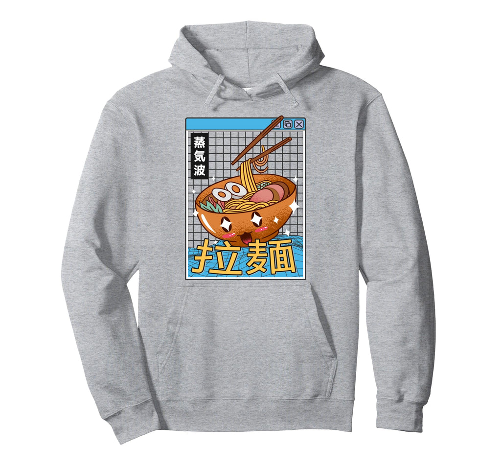 Happy Ramen Bowl Digital Japan Otaku Hoodie - Custom Art Print Unisex - T-Shirt, Sweatshirt, Hoodie