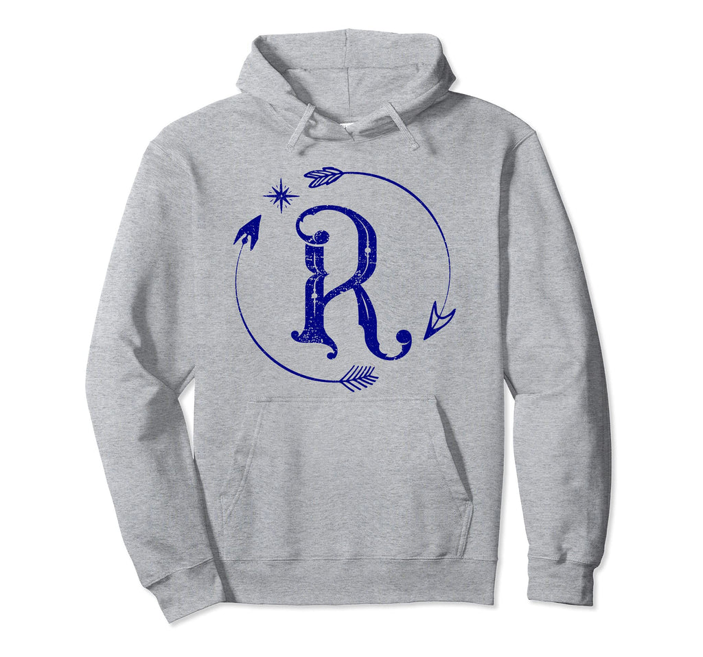 Initial R Monogram Boho Name Letter R Hoodie - Custom Art Print for Adults - T-Shirt, Sweatshirt, Hoodie