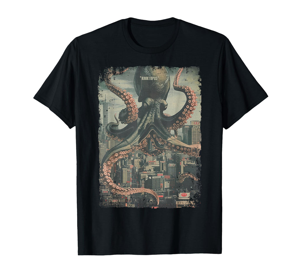 Y2K Streetwear Octopus Horror T-Shirt - Custom Art Print for Adults - T-Shirt, Sweatshirt, Hoodie