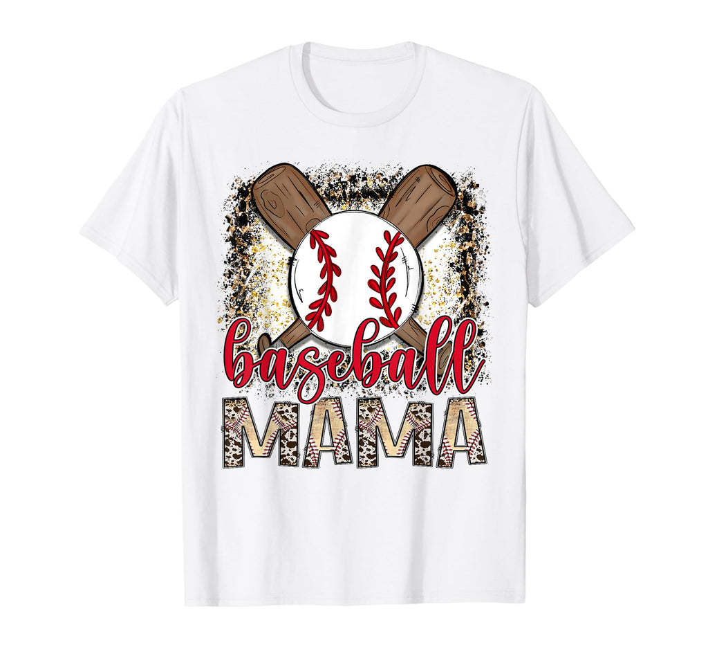 Baseball Mama Leopard Proud Ball T-Shirt - Custom Art Print for Adults - T-Shirt, Sweatshirt, Hoodie