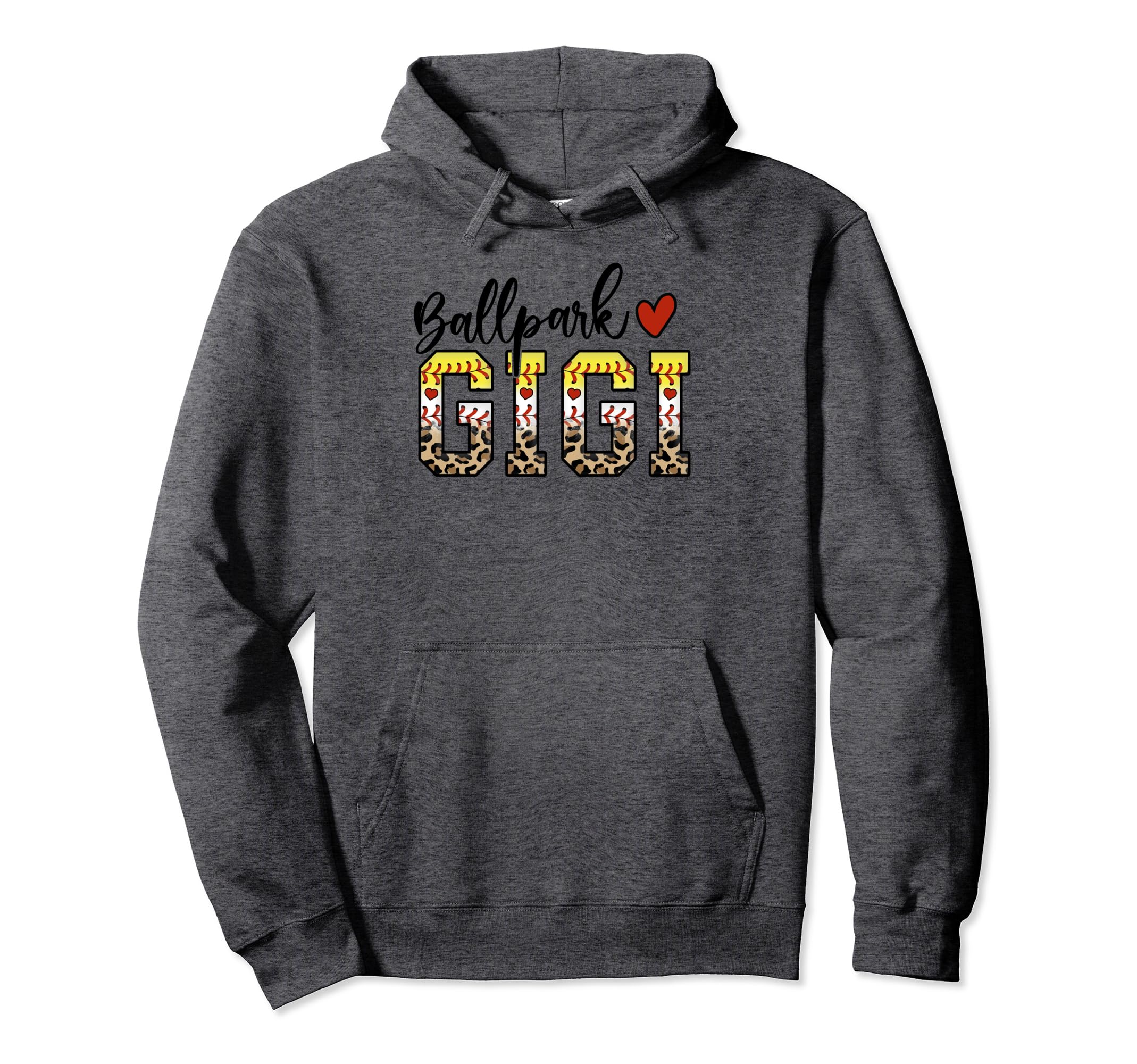 Ballpark Gigi Baseball Softball Mom Hoodie - Fun Novelty Design Men Women - T-Shirt, Sweatshirt, Hoodie