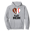 Ball Mom Funny Football Baseball Player Mom Hoodie - Graphic Print Unisex - T-Shirt, Sweatshirt, Hoodie