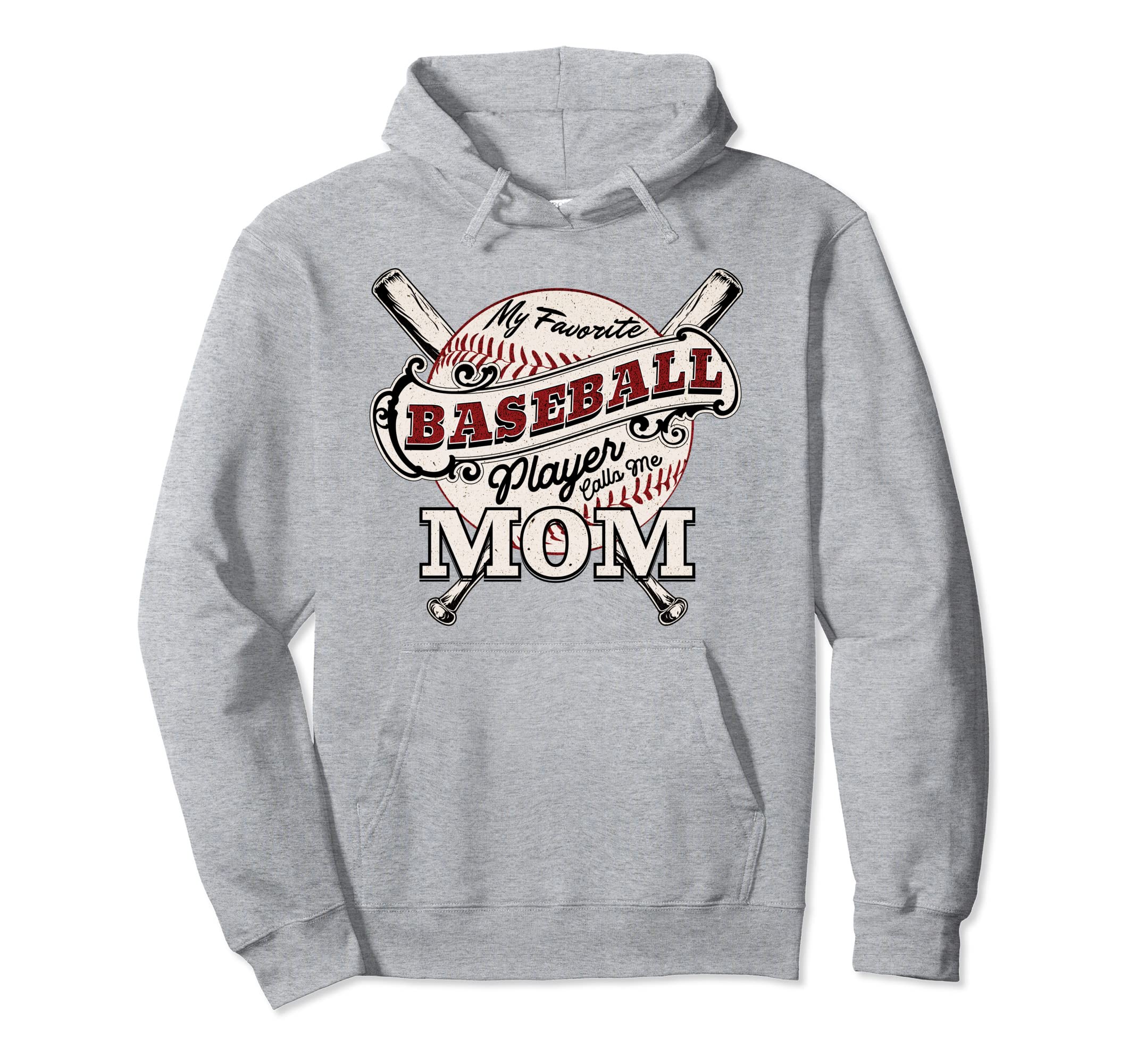 My Favorite Baseball Player Calls Me Mom Hoodie - Minimalist Print Unisex - T-Shirt, Sweatshirt, Hoodie