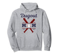 Funny Baseball Dugout Mom T Ball Baseball Hoodie - Graphic Print Unisex - T-Shirt, Sweatshirt, Hoodie