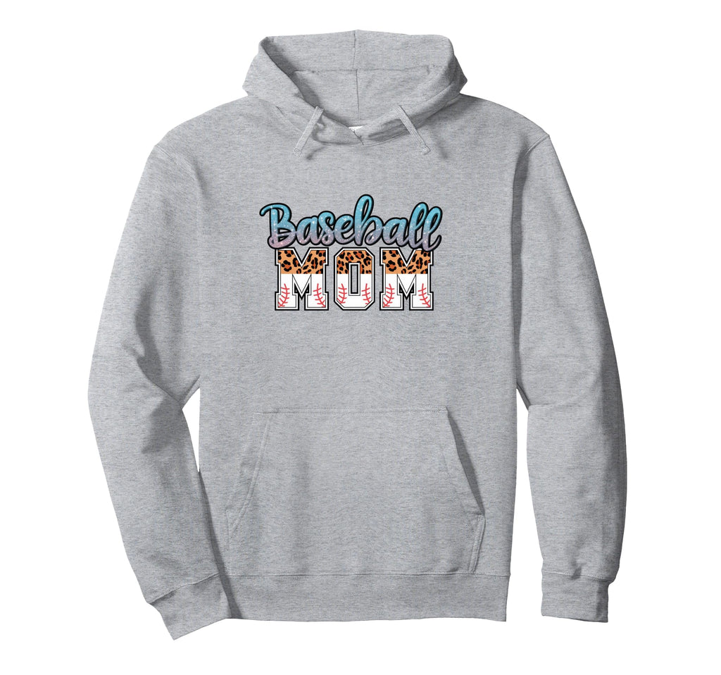 Leopard American Baseball Mom Mama Hoodie - Minimalist Print Unisex - T-Shirt, Sweatshirt, Hoodie