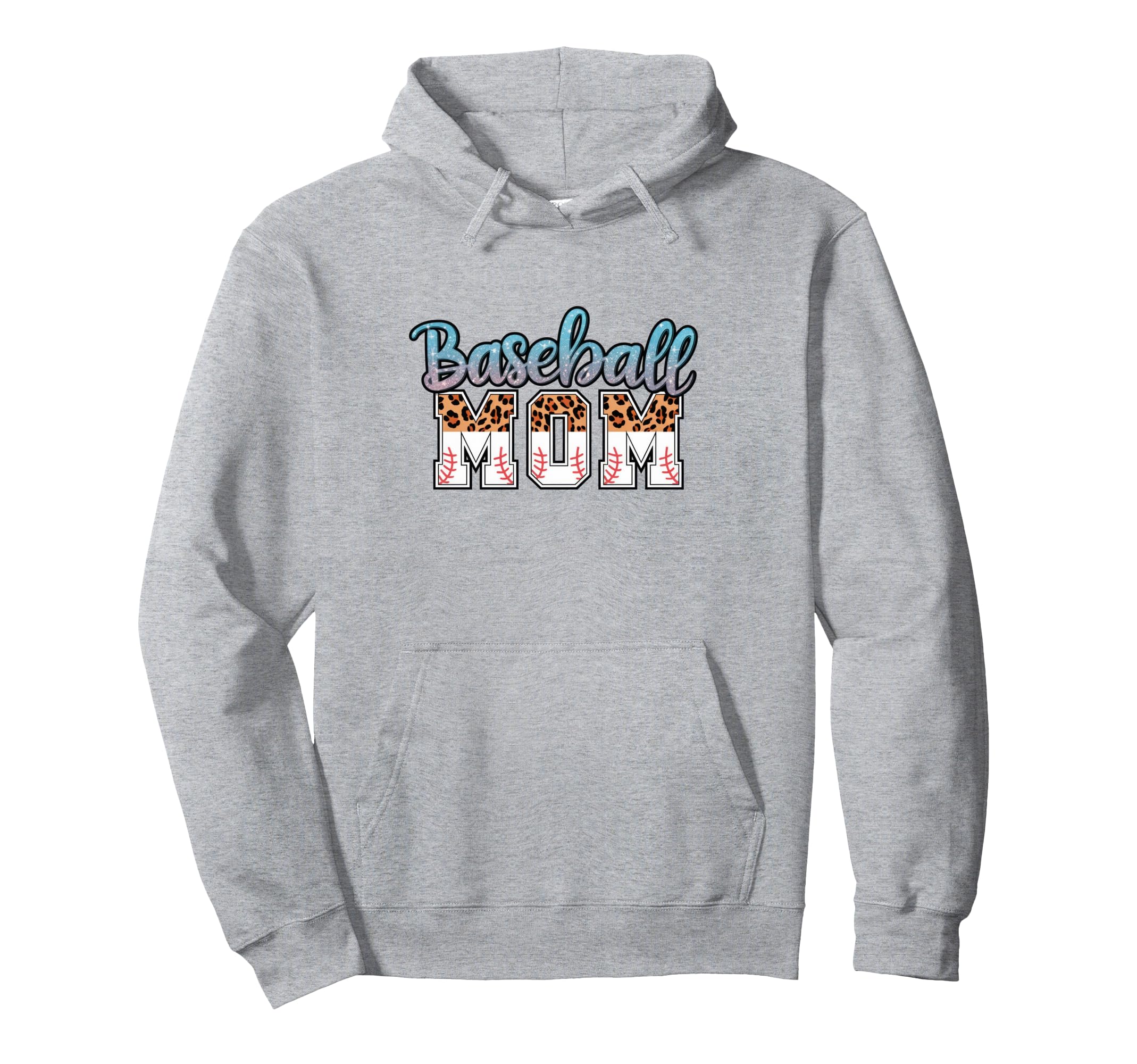Leopard American Baseball Mom Mama Hoodie - Minimalist Print Unisex - T-Shirt, Sweatshirt, Hoodie