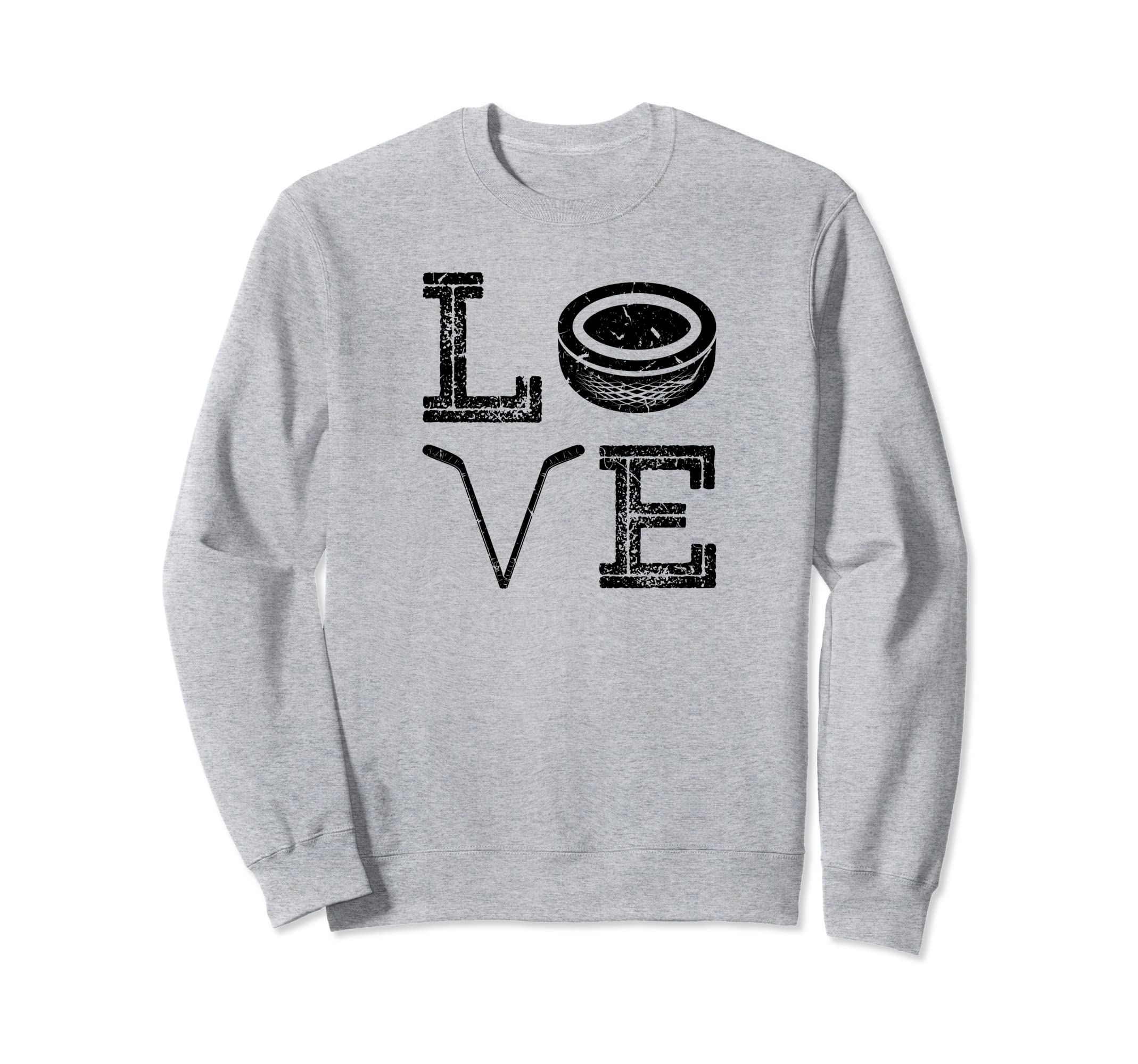 Distressed Ice Hockey Sweatshirt - Aesthetic Graphic for Adults - T-Shirt, Sweatshirt, Hoodie