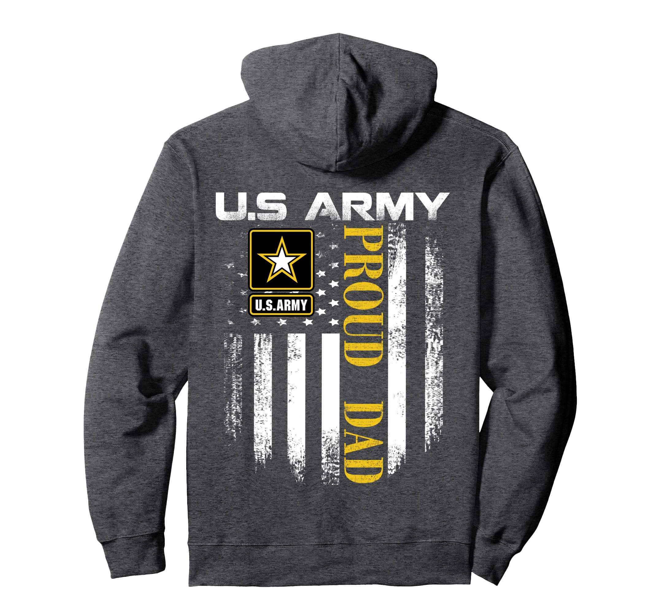 U S Army Proud Dad American Flag Gift Hoodie - Streetwear Style Unisex - T-Shirt, Sweatshirt, Hoodie