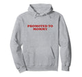 Promoted To Mommy Y2K Aesthetic Hoodie - Minimalist Print for Adults - T-Shirt, Sweatshirt, Hoodie
