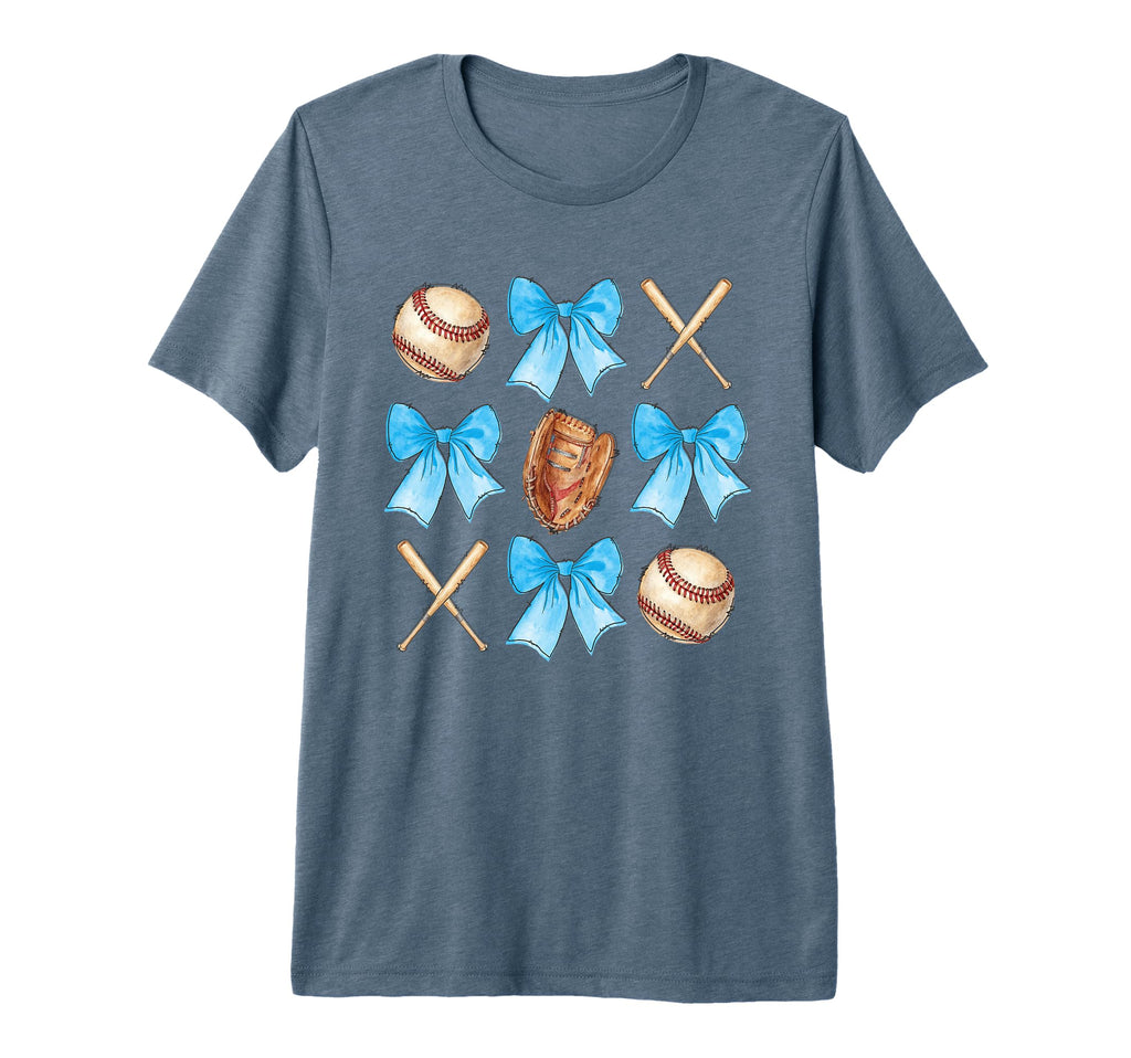 Baseball Coquette Bow Cheer Mom T-Shirt - Graphic Print for Adults - T-Shirt, Sweatshirt, Hoodie