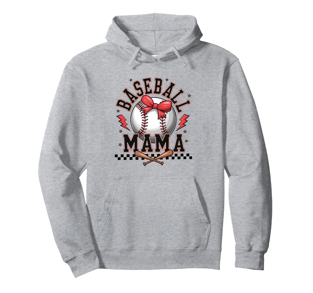 American Baseball Mama Mom Hoodie - Trendy Graphic for Adults - T-Shirt, Sweatshirt, Hoodie