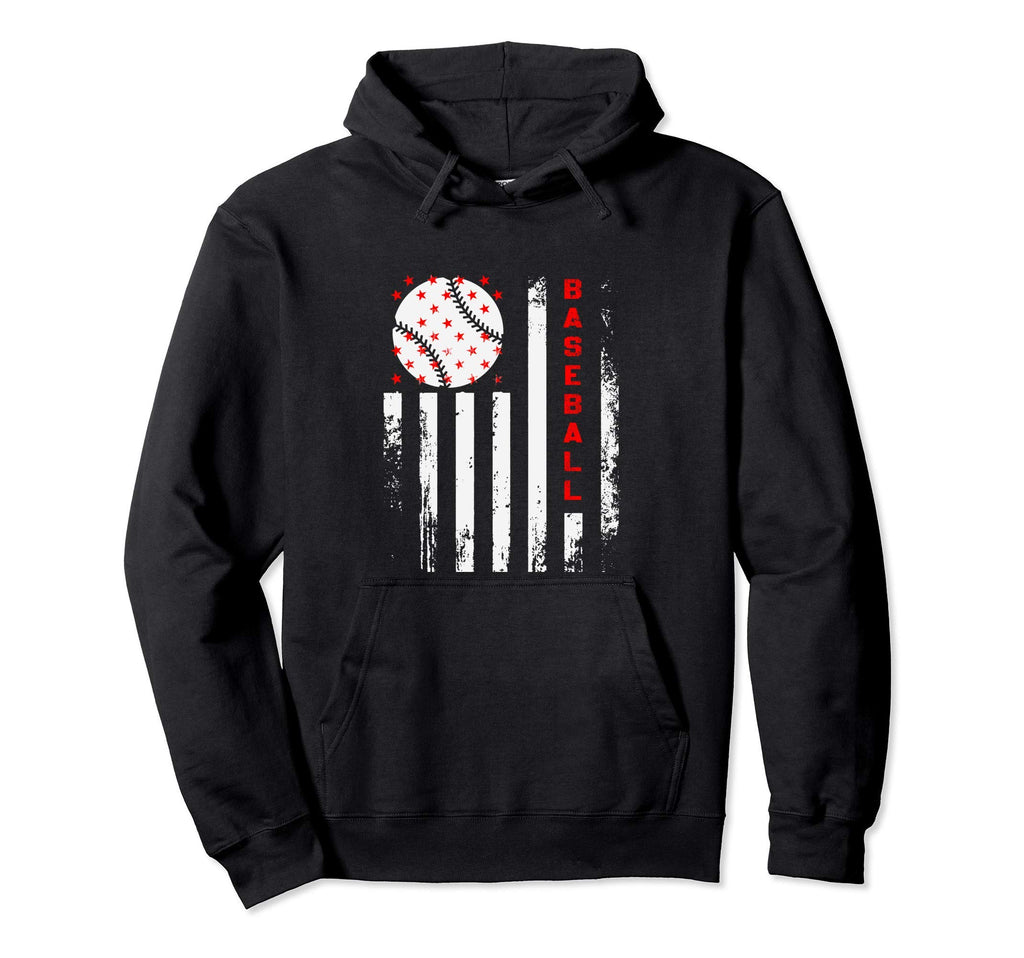 Usa American Flag Baseball Flag Dad Hoodie - Custom Art Print for Adults - T-Shirt, Sweatshirt, Hoodie