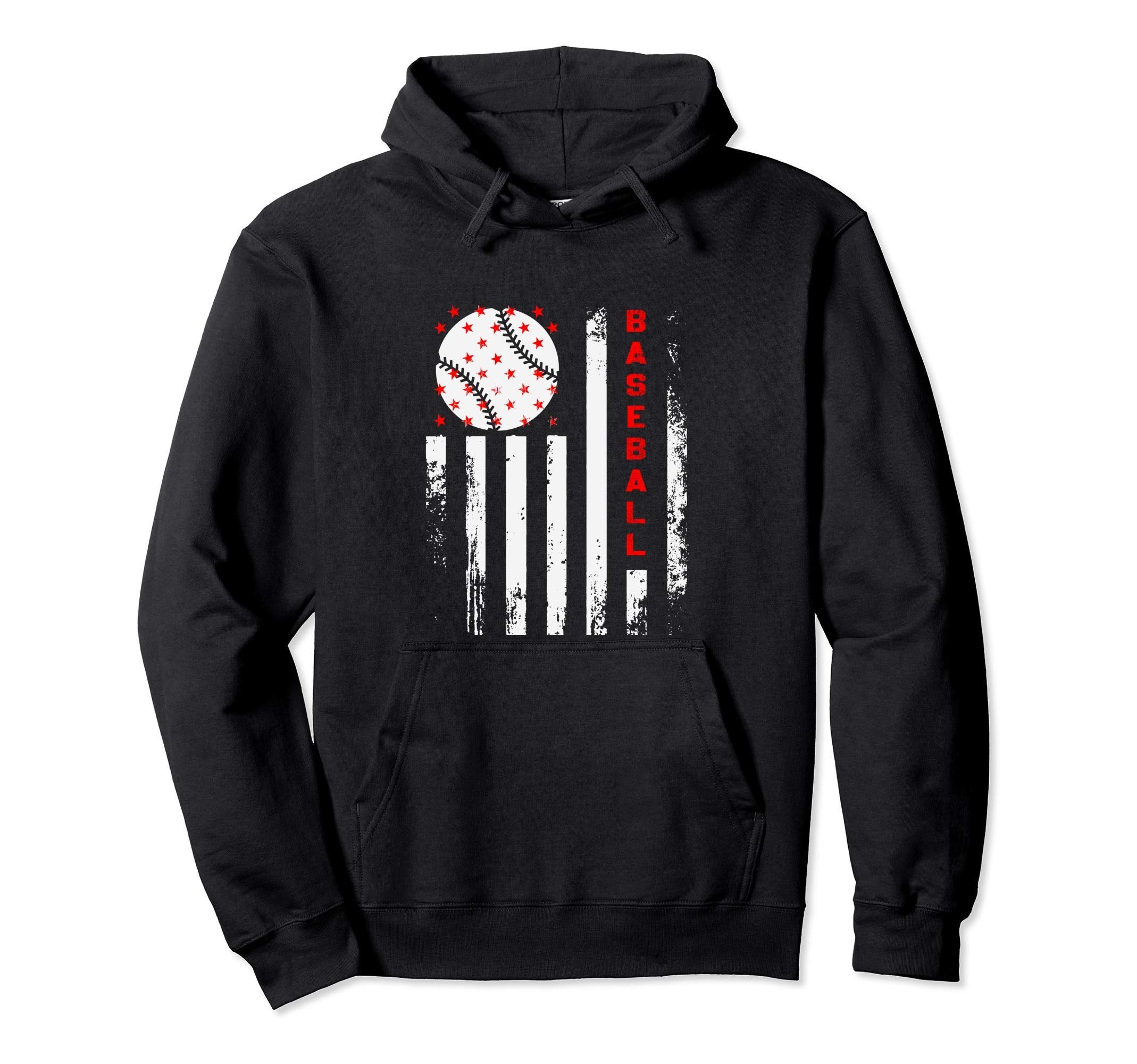 Usa American Flag Baseball Flag Dad Hoodie - Custom Art Print for Adults - T-Shirt, Sweatshirt, Hoodie