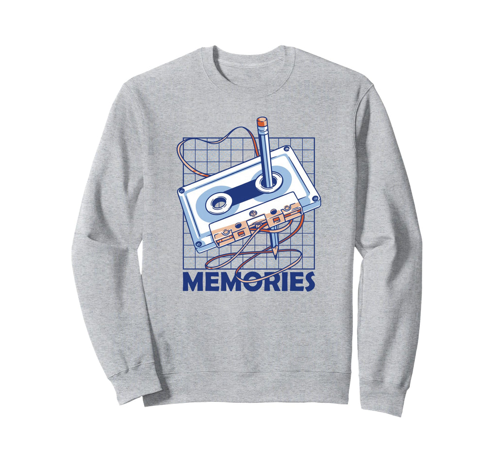 Memories Audio Cassette Tape Sweatshirt - Casual Everyday Wear Men Women - T-Shirt, Sweatshirt, Hoodie