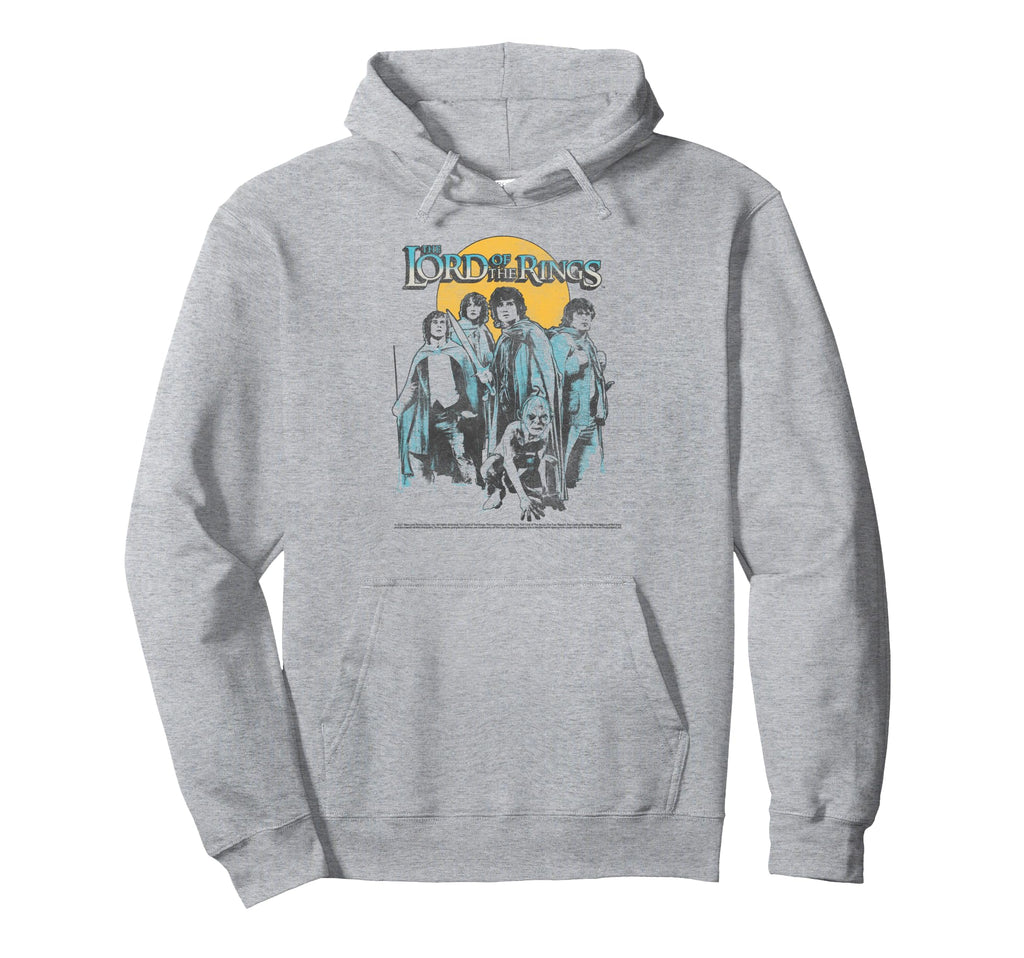 Lord Rings Group Sunset Hoodie - Fun Novelty Design for Adults - T-Shirt, Sweatshirt, Hoodie