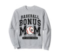 Baseball Bonus Mom Proud Love Baseball Sweatshirt - Graphic Print Unisex - T-Shirt, Sweatshirt, Hoodie