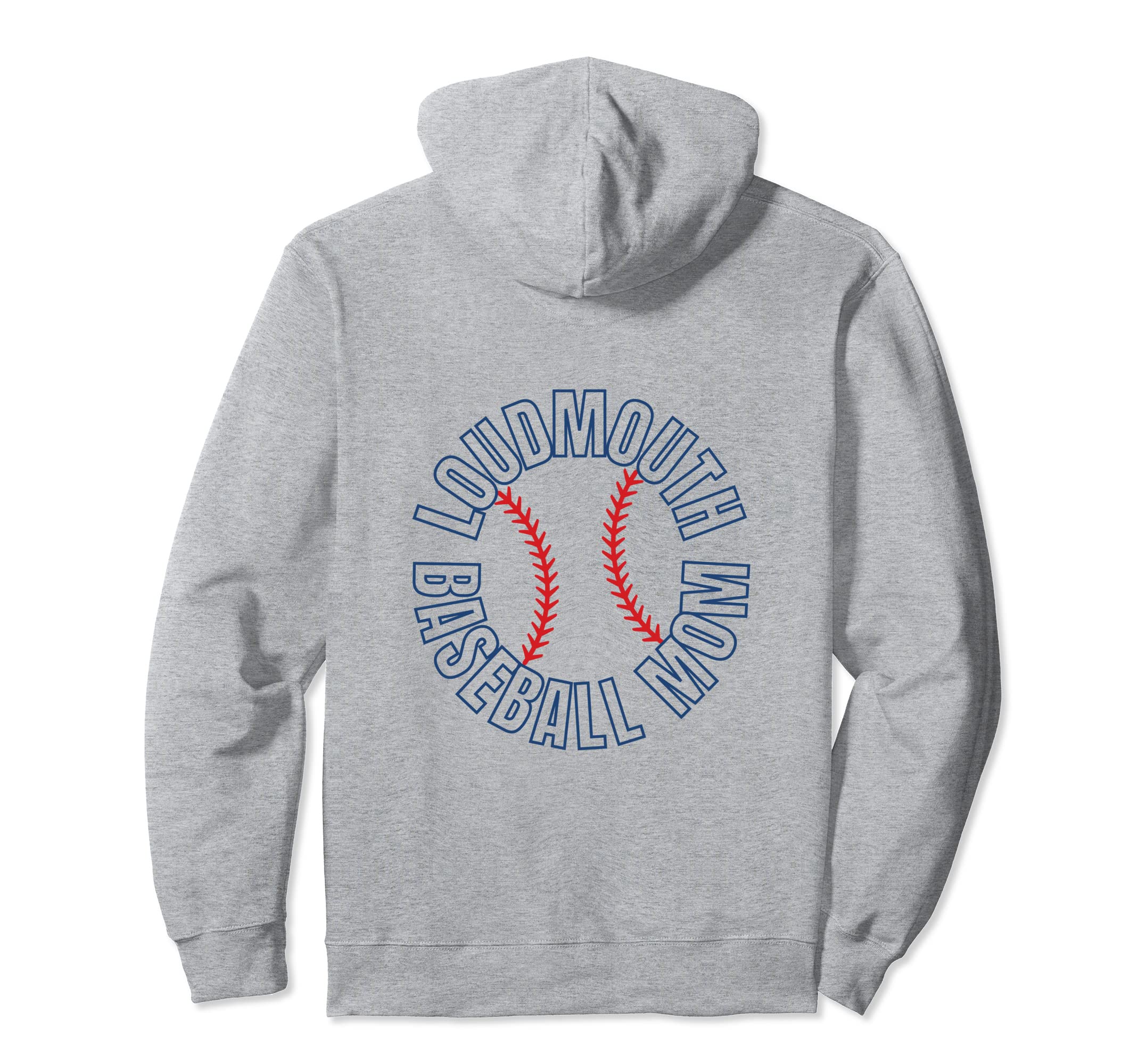 Loudmouth Baseball Mom Hoodie - Unique Graphic Unisex - T-Shirt, Sweatshirt, Hoodie