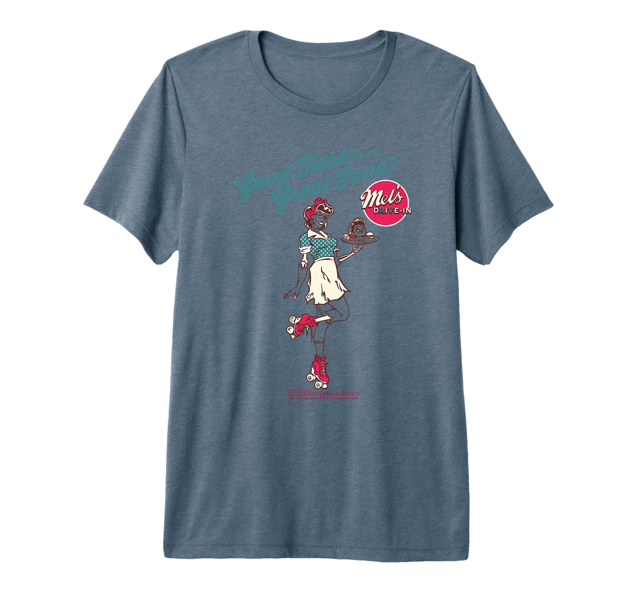 Halloween Horror Nights Mels Zombie T-Shirt - Trendy Graphic for Adults - T-Shirt, Sweatshirt, Hoodie