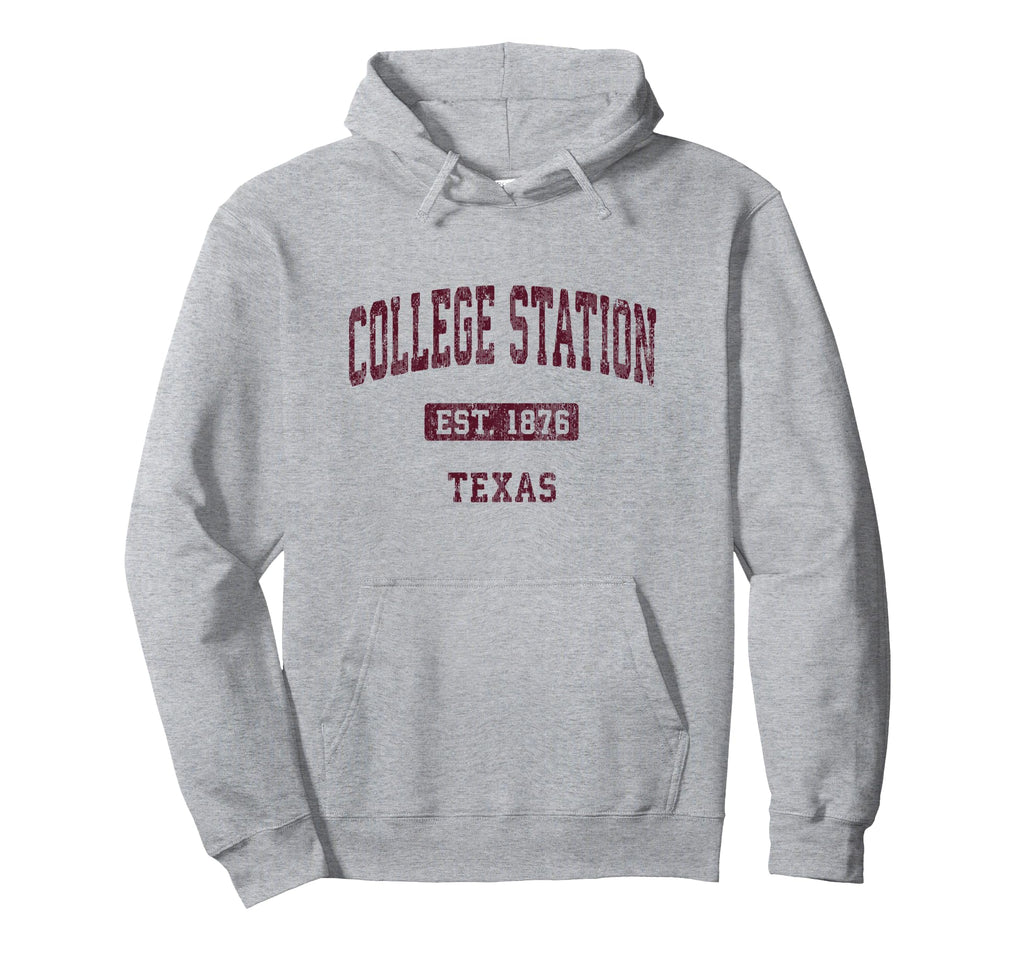 College Station Texas Tx Athletic Sports Hoodie - Novelty Apparel Unisex - T-Shirt, Sweatshirt, Hoodie