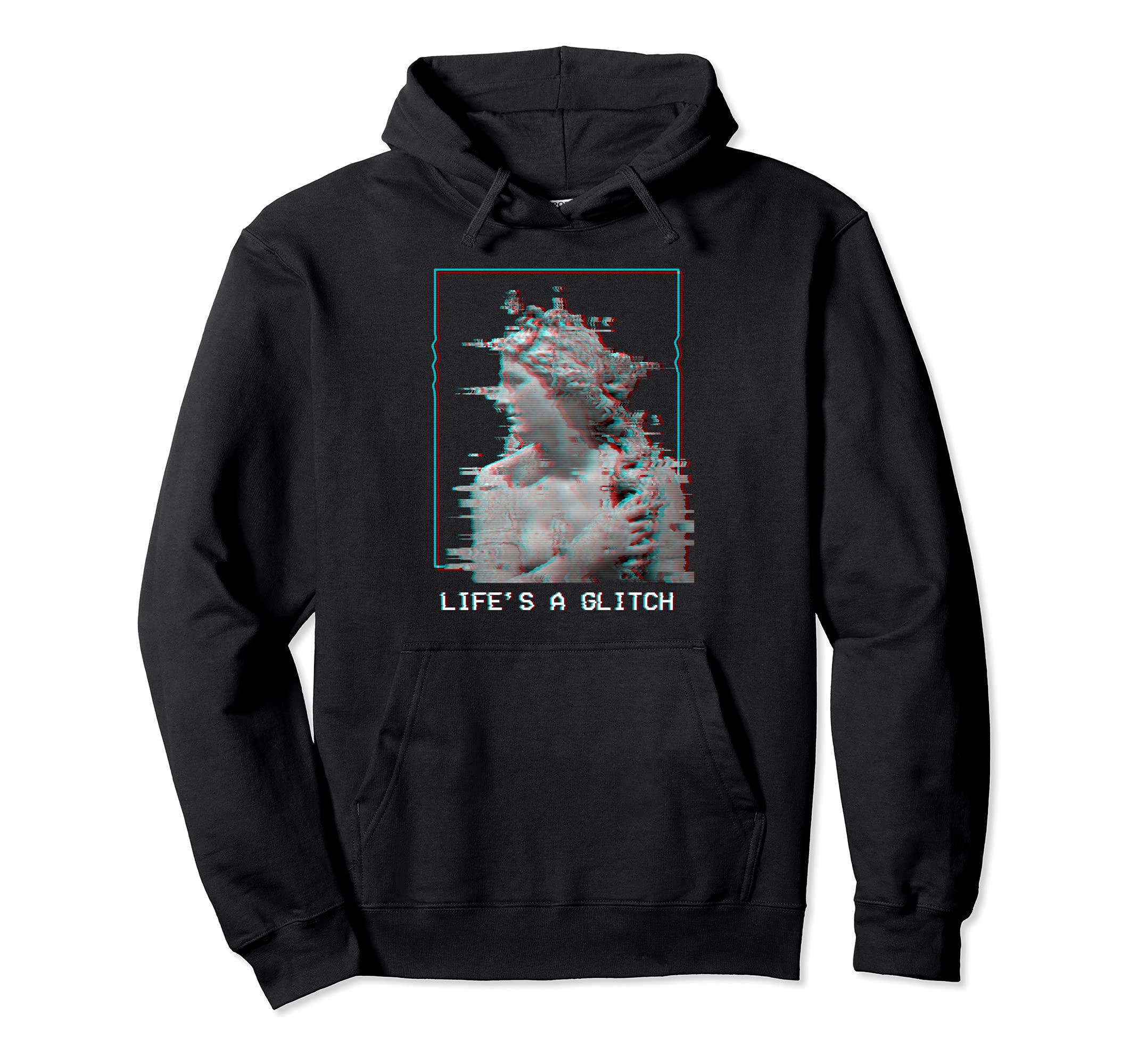 Lifes Glitch Aesthetic Vaporwave Hoodie - Aesthetic Graphic Men Women - T-Shirt, Sweatshirt, Hoodie