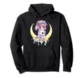 Kawaii Pastel Goth Creepy Menhera Skull Hoodie - Minimalist Print Men Women - T-Shirt, Sweatshirt, Hoodie