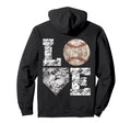 Baseball Distressed Ball Mom Love Hoodie - Streetwear Style Unisex - T-Shirt, Sweatshirt, Hoodie