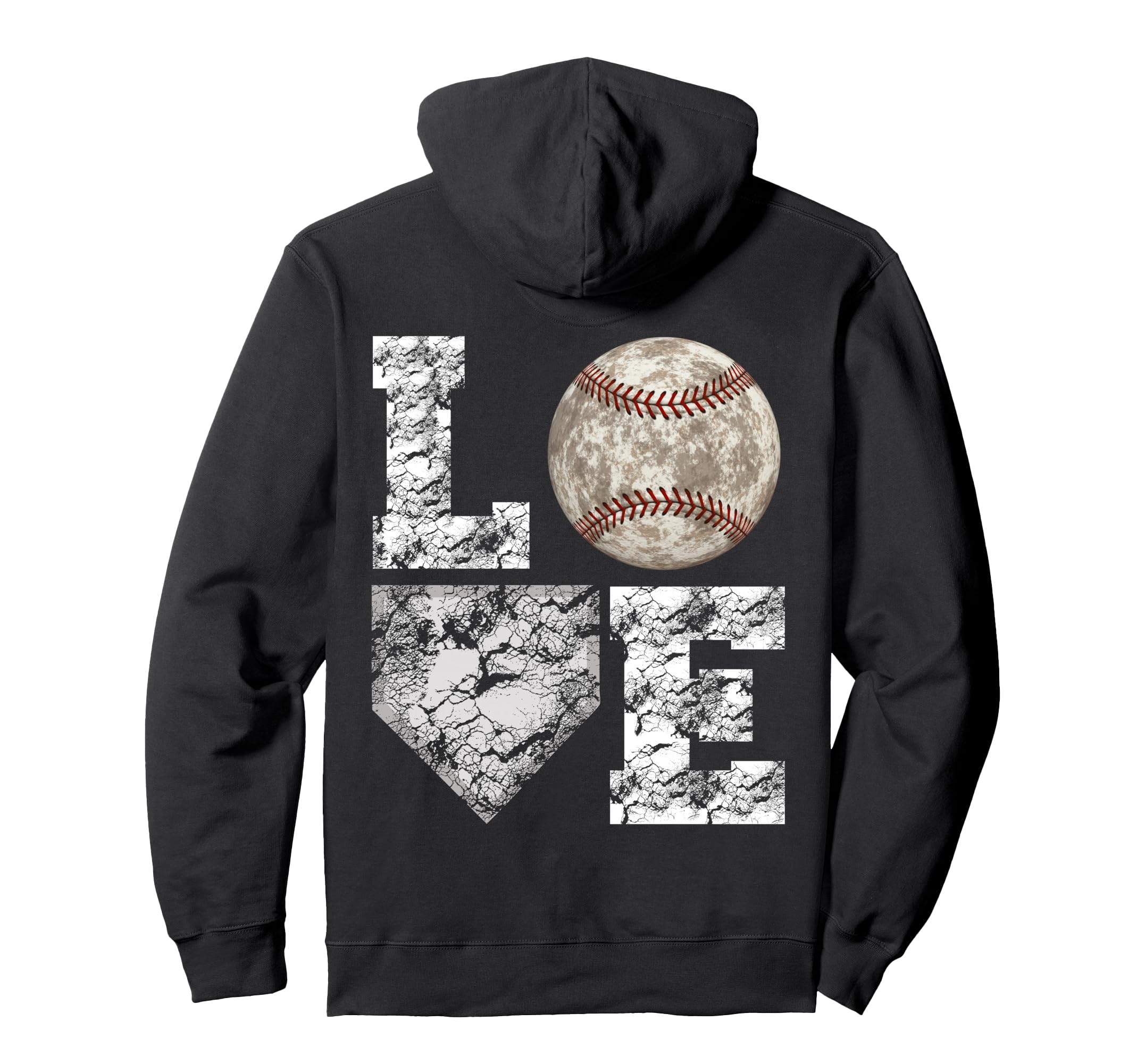 Baseball Distressed Ball Mom Love Hoodie - Streetwear Style Unisex - T-Shirt, Sweatshirt, Hoodie