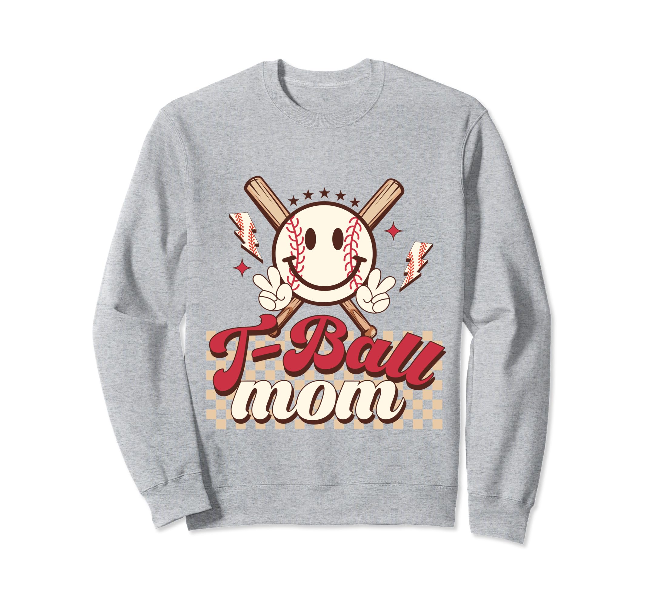 Tball Mom Baseball Essentials Mama Sweatshirt - Novelty Apparel for Adults - T-Shirt, Sweatshirt, Hoodie