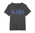 Ojai Ca Distressed Blue Varsity T-Shirt - Minimalist Print for Adults - T-Shirt, Sweatshirt, Hoodie