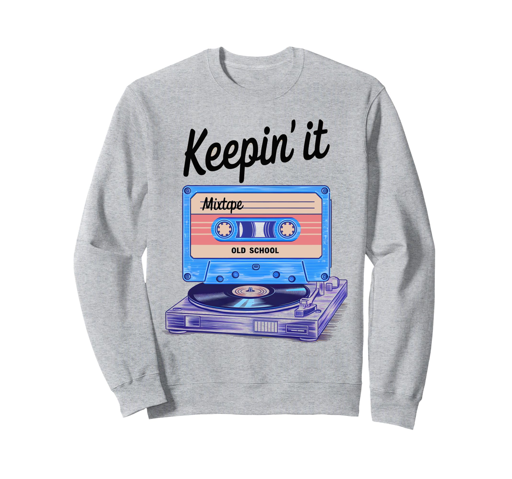 Old School Hip Hop 80S 90S Cassette Sweatshirt - Graphic Print Men Women - T-Shirt, Sweatshirt, Hoodie