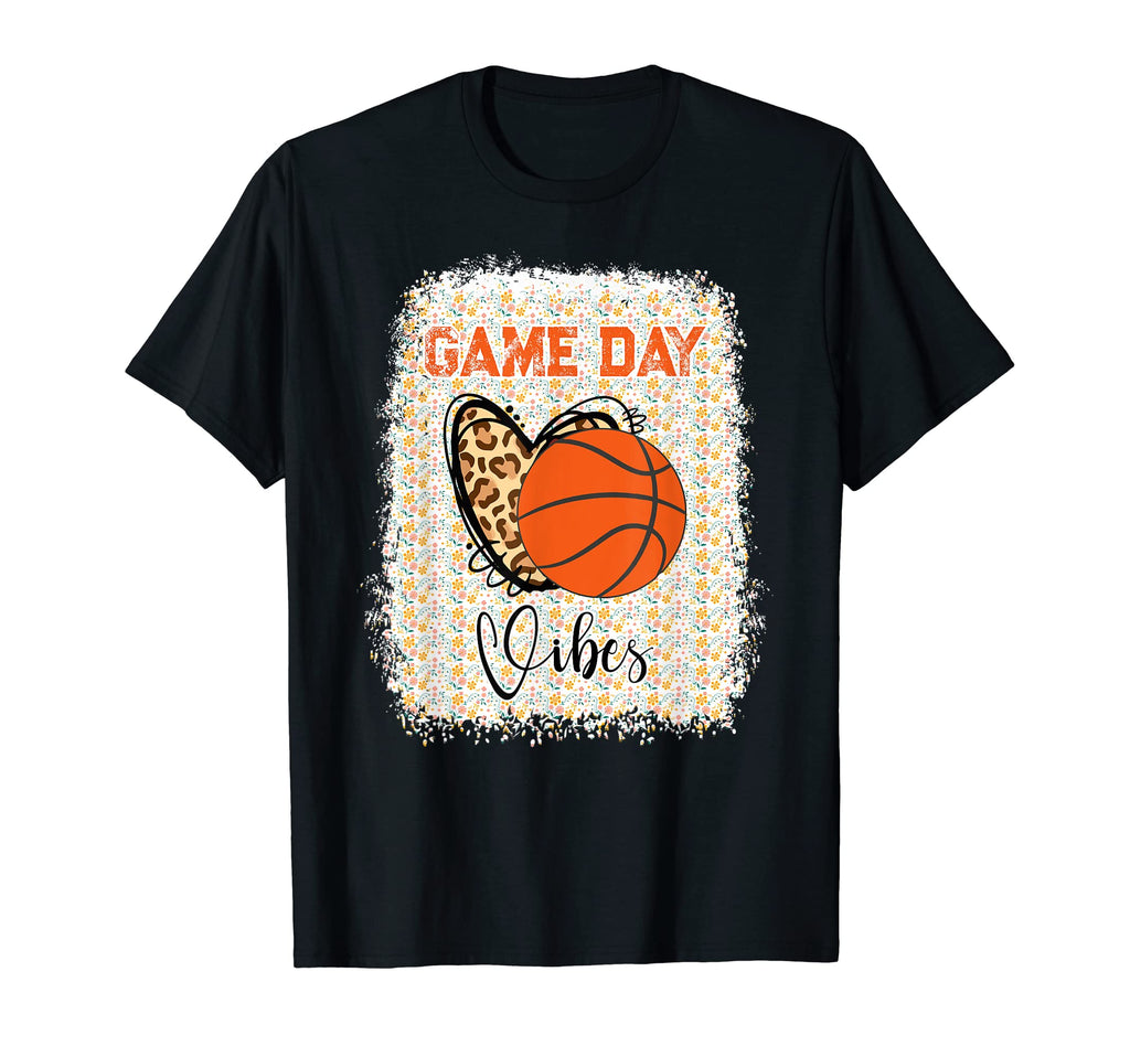 Basketball Bleached Game Day Vibes T-Shirt - Unique Graphic Men Women - T-Shirt, Sweatshirt, Hoodie