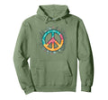 Peace Sign Hippie Floral Hoodie - Novelty Apparel Men Women - T-Shirt, Sweatshirt, Hoodie