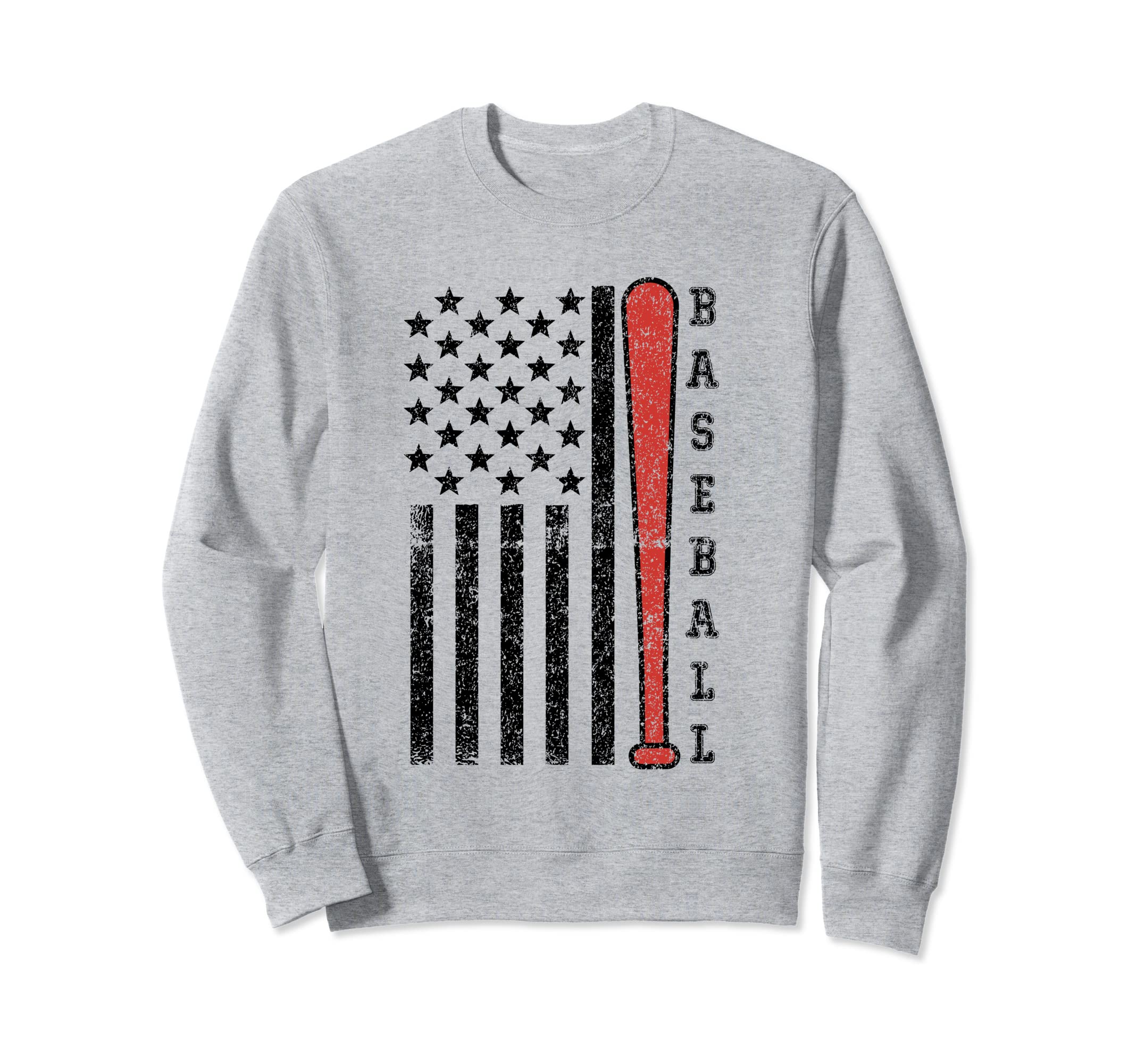 Baseball Usa American Flag Patriot Sweatshirt - Streetwear Style Unisex - T-Shirt, Sweatshirt, Hoodie