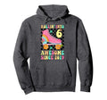 Rolling Into 6 Awesome Since 2019 Groovy Hoodie - Unique Graphic Men Women - T-Shirt, Sweatshirt, Hoodie